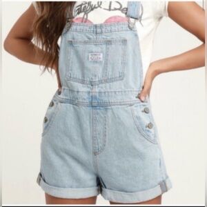 Levis Premium Shortall Clean Sweep Vintage Denim Blue overalls Shorts M